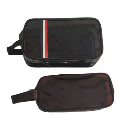 Fashion OEM ODM Transparent PVC Cosmetic Pouch With Ribbon Handle