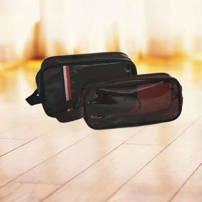 Fashion OEM ODM Transparent PVC Cosmetic Pouch With Ribbon Handle