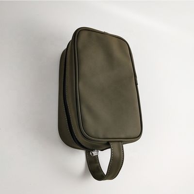 Unisex Square PU Cosmetic Carry Bag