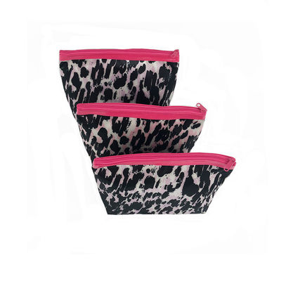 Leopard Printed Polyester Makeup Bag
