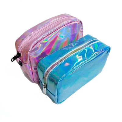 PU Leather Holographic Makeup Bag Travel Laser Cosmetic Wash Bag