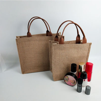 Medium Size 30-50cm Handheld Shopping Bag Jute Linen Bags