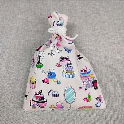 Jute Linen Cosmetic Drawstring Bags