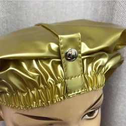 PVC Golden Waterproof Shower Caps 12* 22Inch Hair Shampoo Caps