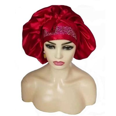 Long Bands Breathable Hair Bonnet Handmade Silk Bonnets For Curly Hair
