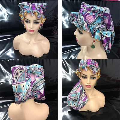 Printed Satin Sleeping Hair Bonnets