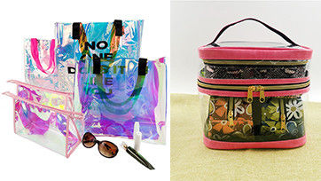 All Season TPU PVC Holographic Clear Tote Bag Glossy Lamination