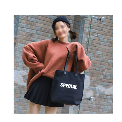 PU Handle Personalized Reusable Grocery Tote Bags PMS Color 50g-200g