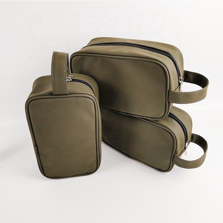 Unisex Square PU Cosmetic Carry Bag